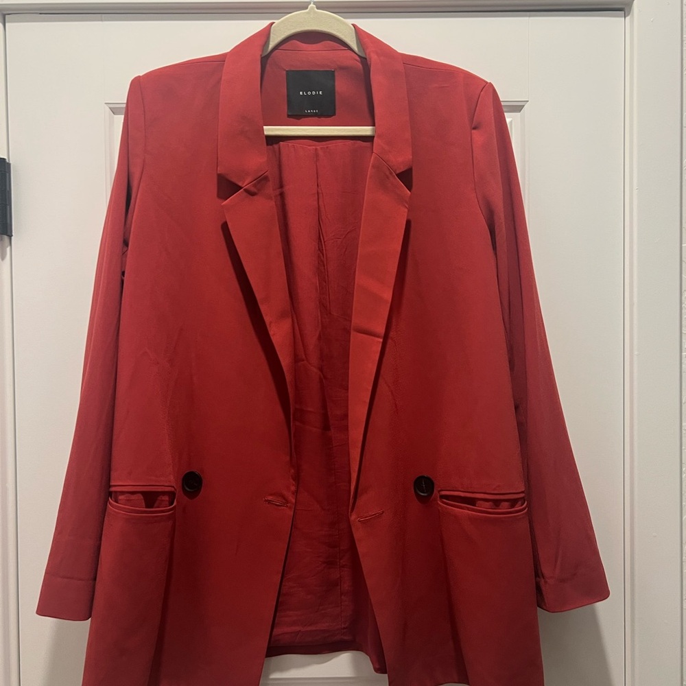 Elegant Red Women's Blazer